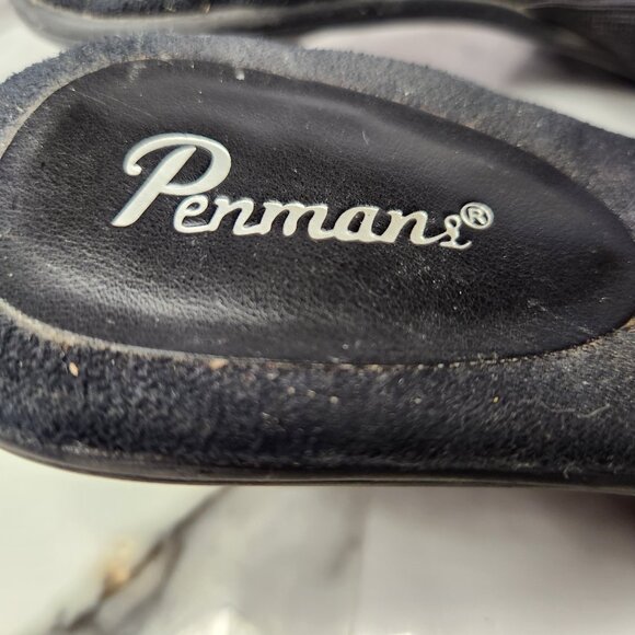 PENMAN WOMENS BLACK SIZE 7 - 8 LOW HEEL SANDALS - Picture 8 of 11